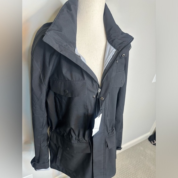 NWT sz S Save the Duck black light coat raincoat mid length lightweight hooded - Picture 2 of 8